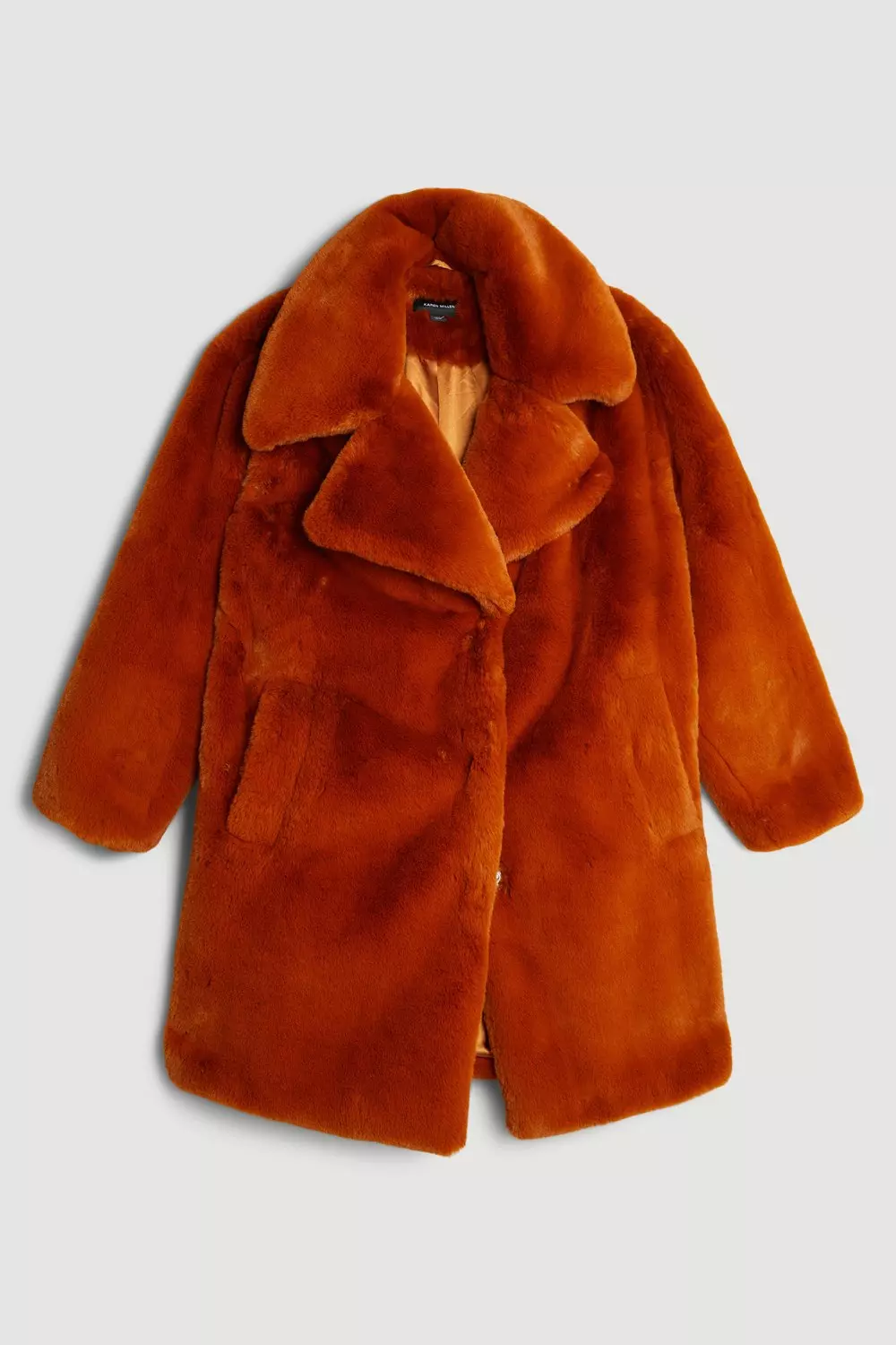 Short red faux fur on sale coat